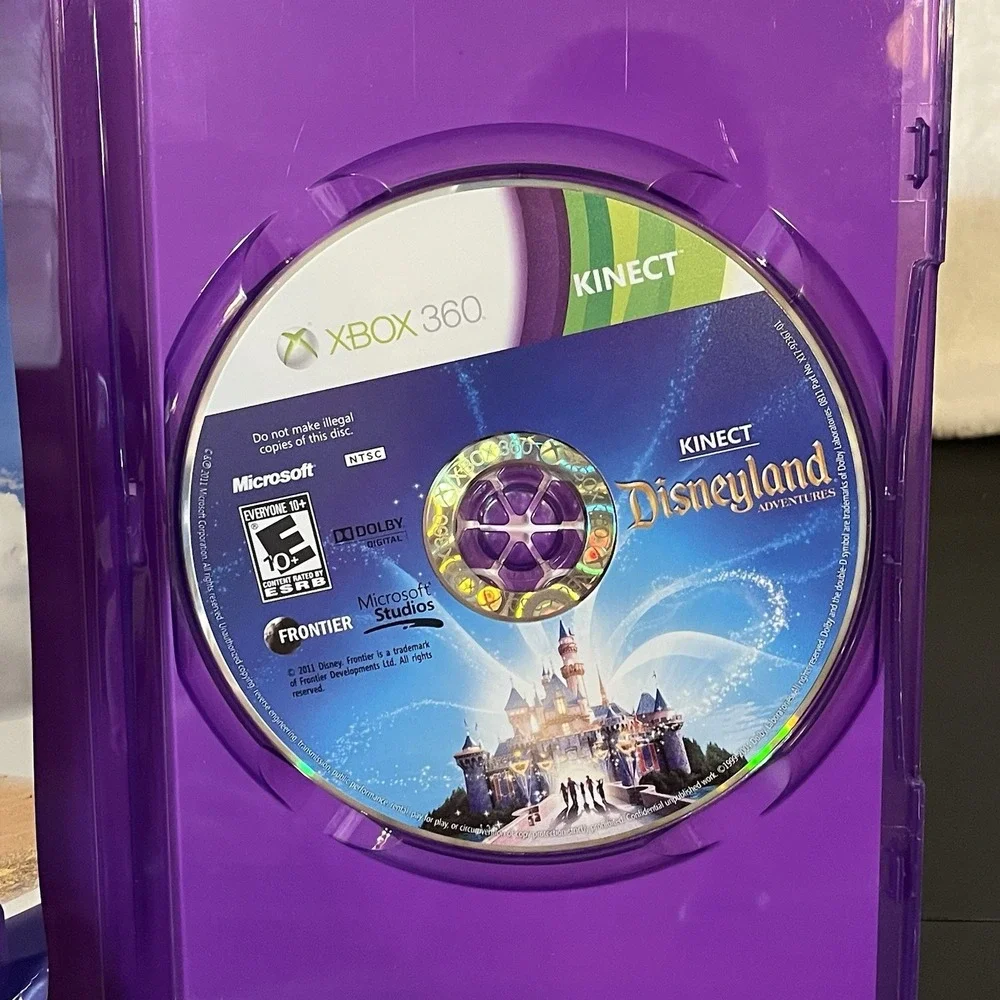 Disneyland Adventures Game Microsoft Xbox 360 Kinect Mint Disc 18 Attractions
